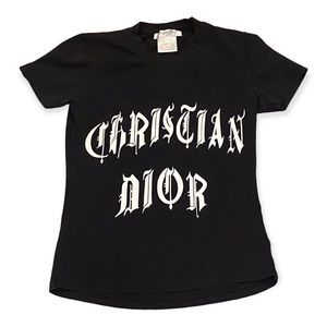 Vintage 2002 Christian Dior Gothic Logo T-shirt 2002